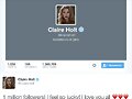 Claire Holt 1 mill&oacute;n de seguidores en twitter!