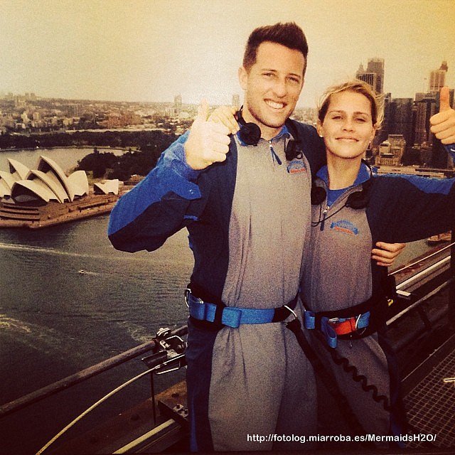 Claire Holt con su novio Matt Kaplan en Australia