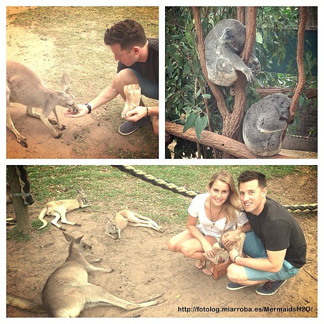 Claire Holt con su novio Matt Kaplan en Australia