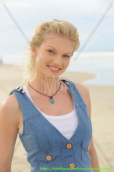Rikki Chadwick en la playa