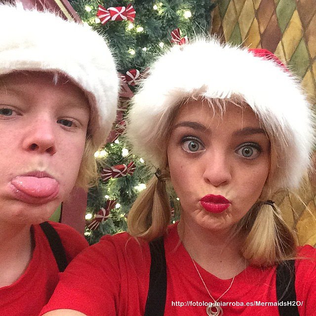 Cleo Massey con su hermano Joey - Navidad 2014