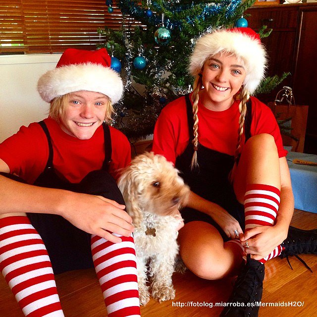 Cleo Massey con su hermano Joey - Navidad 2014