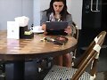 Phoebe Tonkin - Enjoying a Latte in an Los Angeles