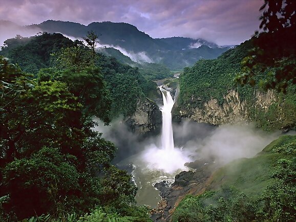 Cataratas en Ecuador.
