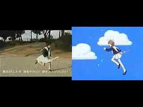 C3B CC Sakura Live Action Parody Opening Compariso