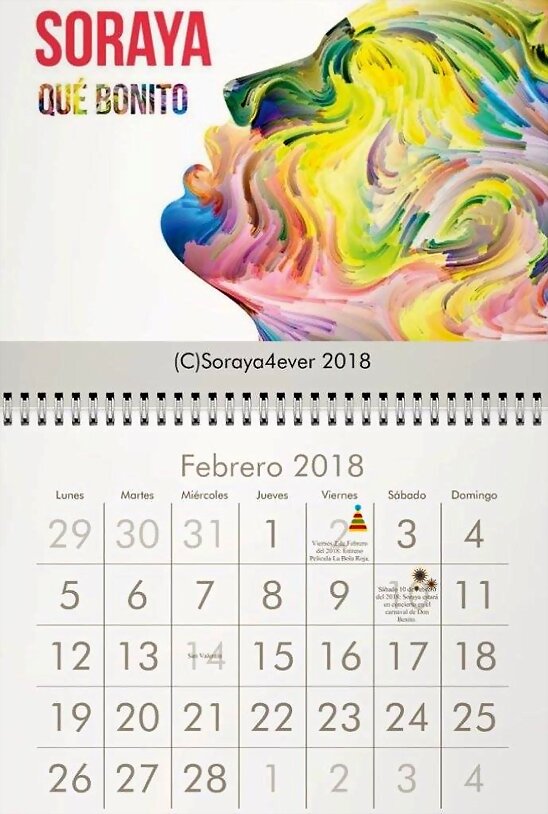 HOY JUEVES 1-2-2018, CALENDARIO FEBRERO 2018