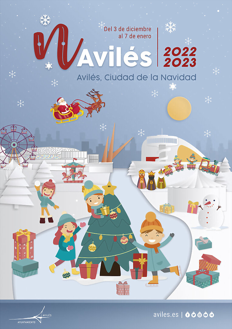 Cartel de Navidad Aviles 2022