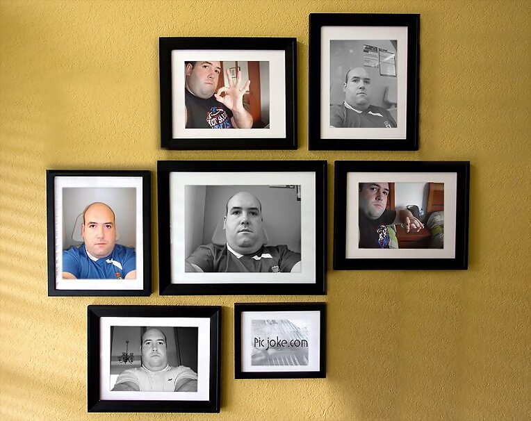 Collage con fotos tipo cuadro de pared