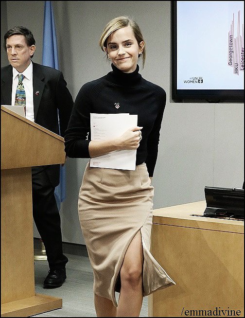 Emma en un reunión de las Naciones Unidas.
