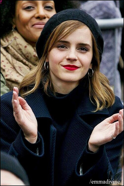 Emma Watson en la marcha de la mujer en Washington